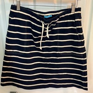 Cotton striped casual mini skirt